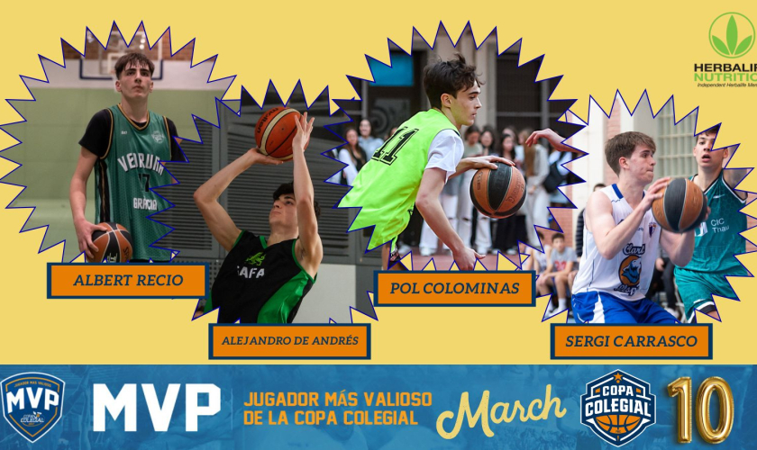 Elige al MVP del mes de marzo en la Copa Colegial BCN: Recio, Carrasco, Colo o De Andrés