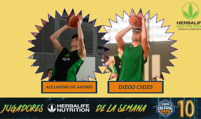 ¡Escoge al MVP masculino de la 6ª semana en la Copa Colegial BCN!: Alejandro De Andrés o Diego Chies