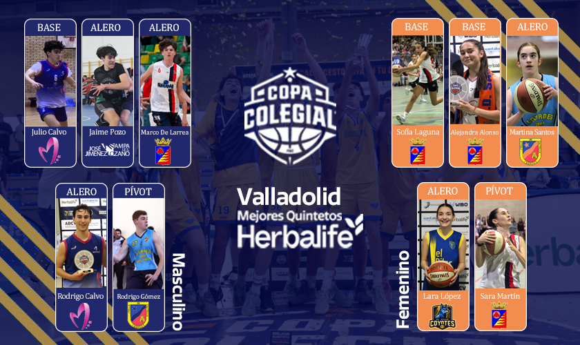 Estos son los Mejores Quintetos Herbalife de Copa Colegial Valladolid 2024