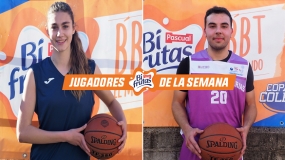 Marina y Víctor, jugadores Pascual Bifrutas de la J7 en Valladolid