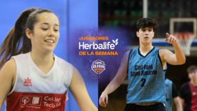Pablo Garcia (Natzaret) e Irene López (Tecla Sala), jugadores Herbalife de la 11ª semana en Barcelon