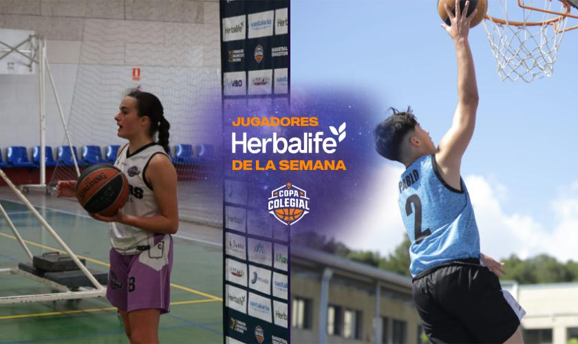 Pablo Garcia (Natzaret) y Laia González (Sant Gabriel), jugadores Herbalife de la 12ª semana en BCN