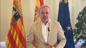 El Presidente del Gobierno de Aragón, Jorge Azcón, con Compañía de María