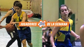 Sara e Iván. doblete de jugadores Pascual bifrutas para La Salle