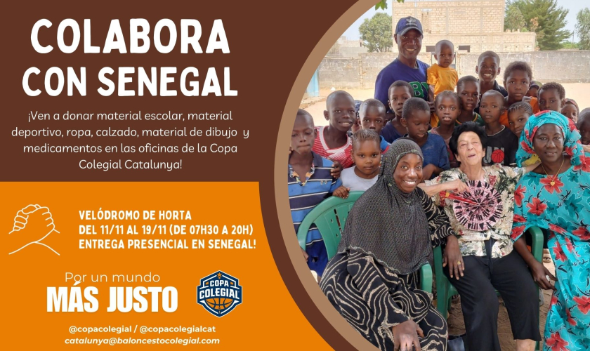 ¡Sé parte del cambio! ¡Senegal te necesita!: ven a donar al Velódromo de Horta