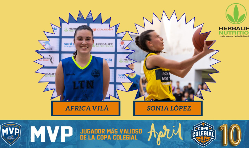 Sonia López (EPSA) o Africa Vilà (Lestonnac): ¡vota a la MVP del mes de abril en Barcelona!