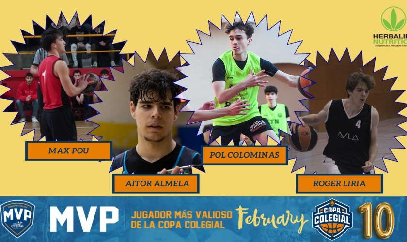 ¡Vota al MVP masculino del mes de febrero!: Liria, Almela, Colominas y Pou, nominados